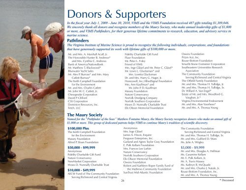 2010 Annual Report - Virginia Institute of Marine Science