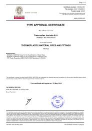 TYPE APPROVAL CERTIFICATE - Thermaflex