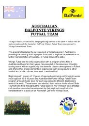 AUSTRALIAN DALPONTE VIKINGS FUTSAL TEAM - Australian Futsal