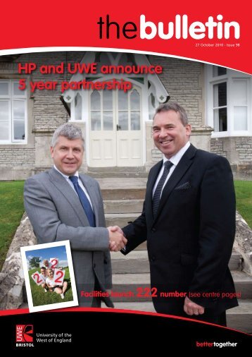 HP and UWE announce 5 year partnership - University of the West ...