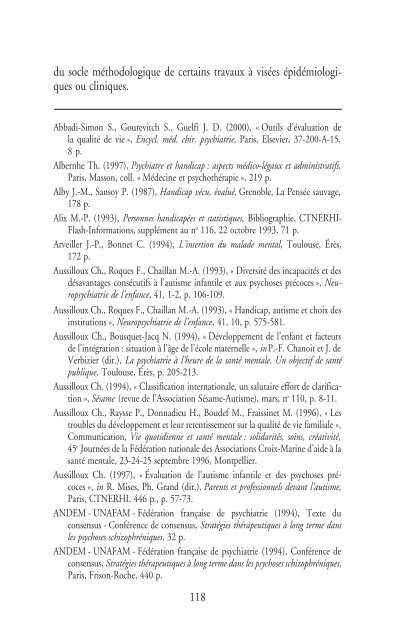 classification internationale des handicaps et santÃ© mentale - ctnerhi