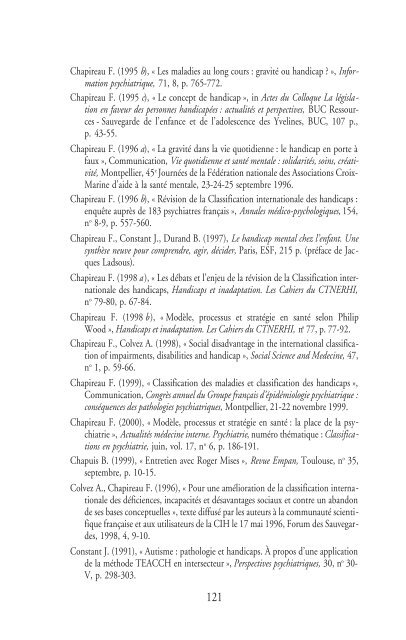 classification internationale des handicaps et santÃ© mentale - ctnerhi