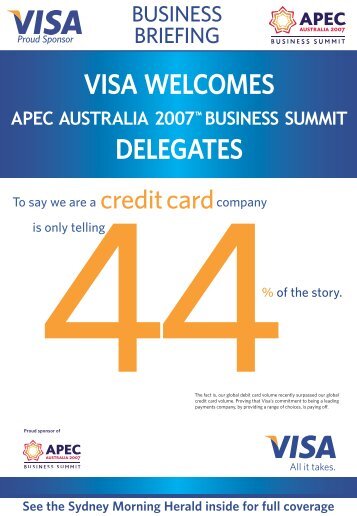 BUSINESS BRIEFING - Visa Asia Pacific