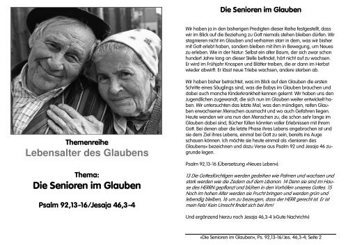 Die Senioren im Glauben - markus