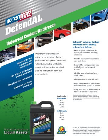 DefendALâ¢ Universal Antifreeze/Coolant