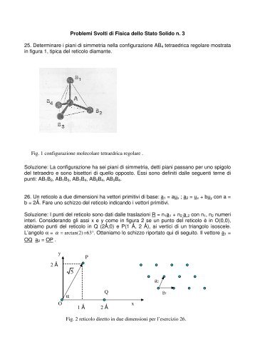 Problemi Svolti di Fisica dello Stato Solido n. 3 25. Determinare i ...