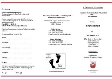 Flyer und Anmeldung zum 6. Fachtag Kinderschutz