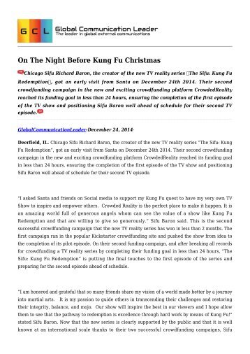 On The Night Before Kung Fu Christmas