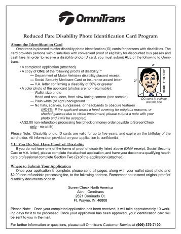 Reduced Fare Disability Photo Identification Card ... - Omnitrans