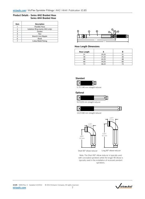 Victaulic Fitting Takeoff Chart