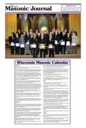 WMJ March 2011 - Freemasons of Wisconsin