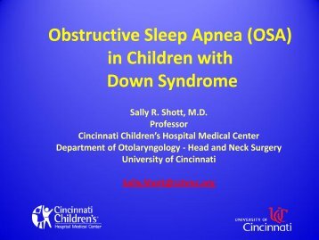 Obstructive Sleep Apnea Syndrome in Children