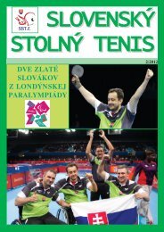 Äasopis SLOVENSKÃ STOLNÃ TENIS 2/2012 - SSTZ