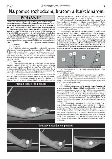 Äasopis SLOVENSKÃ STOLNÃ TENIS 2/2012 - SSTZ