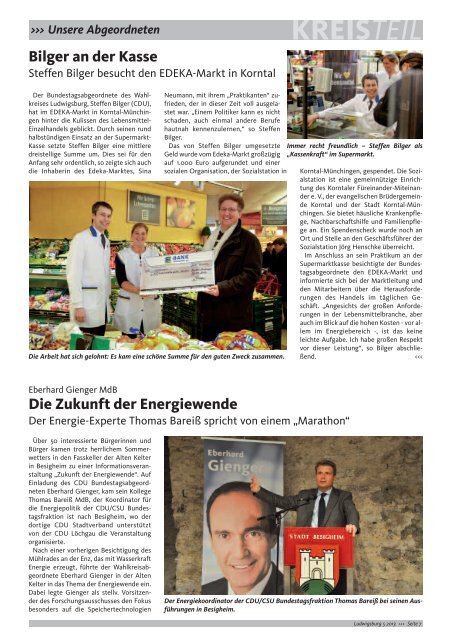 CDU Intern Ausgabe Mai 2013 - CDU Kreisverband Ludwigsburg