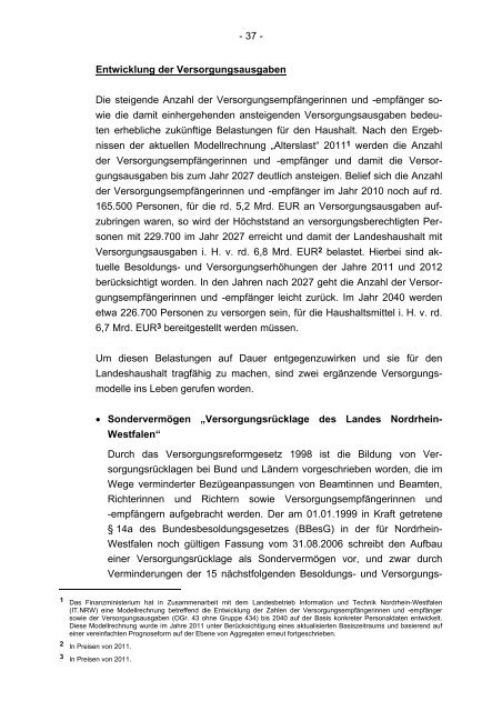 Finanzplanung 2012 bis 2016 mit Finanzbericht 2013 des Landes ...