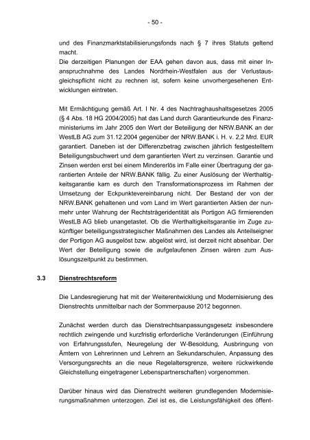 Finanzplanung 2012 bis 2016 mit Finanzbericht 2013 des Landes ...