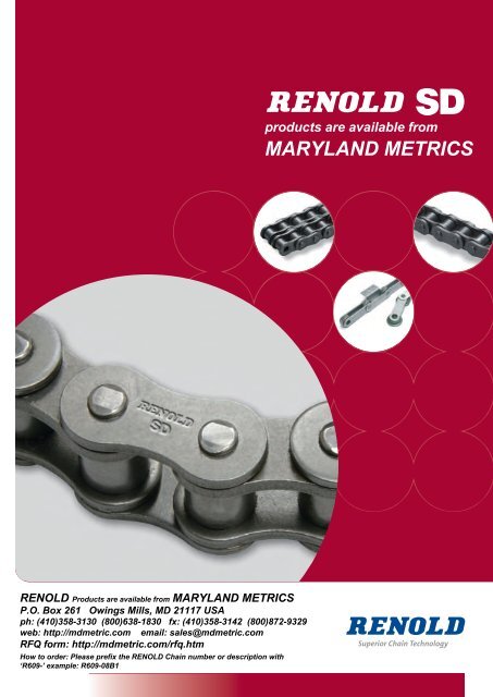 Renold SD - Maryland Metrics