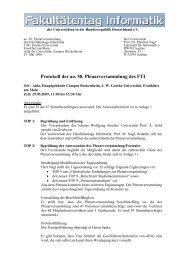 Protokoll der ao. 58. Plenarversammlung des FTI - FakultÃ¤tentag ...