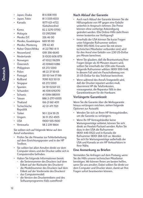 Drucker der Serie DeskJet 610C Benutzerhandbuch - Hewlett Packard