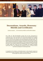 Decorations, Awards, Honorary Shields and Certificates - Talal Abu ...