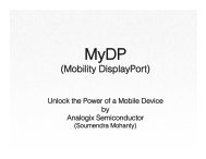 Mobility DisplayPort (MyDP) – Analogix - VESA