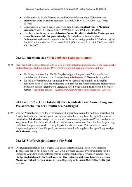 90. § 15 VOB/A - Änderung der Vergütung - Oeffentliche Auftraege