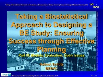 Part III - BEBAC â¢ Consultancy Services for Bioequivalence