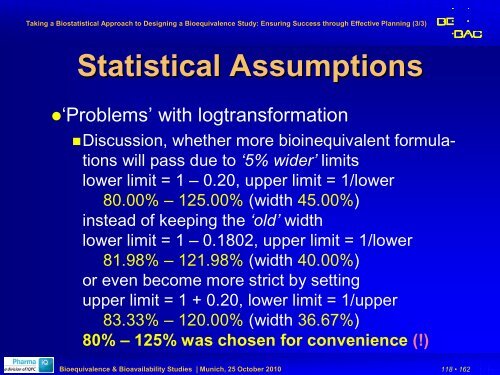 Part III - BEBAC â¢ Consultancy Services for Bioequivalence