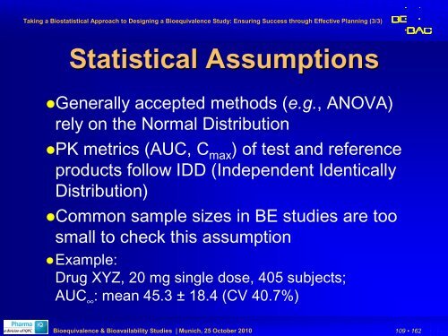 Part III - BEBAC â¢ Consultancy Services for Bioequivalence