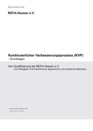 Kontinuierlicher Verbesserungsprozess (KVP) - REFA Hessen eV