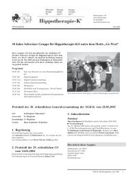 30 Jahre Schweizer Gruppe fÃ¼r Hippotherapie-KÂ® unter dem Motto ...