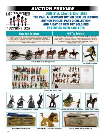 AUCTION PREVIEW (Cont.) - Old Toy Soldier Auctions