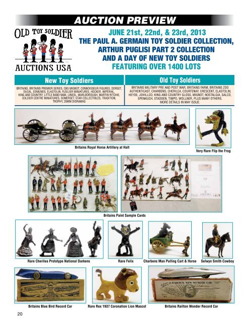 Auction Preview Cont Old Toy Soldier Auctions Auction Preview Cont Old Toy Soldier Auctions
