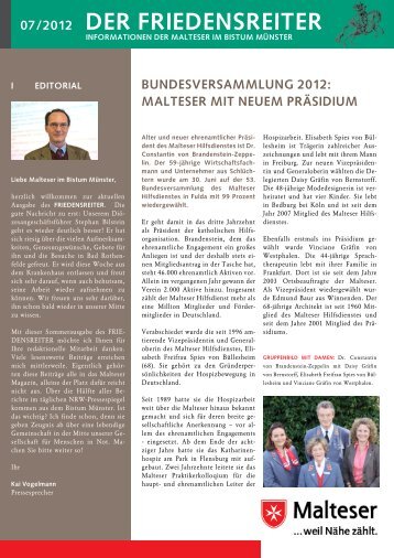 DER FRIEDENSREITER - Malteser Ochtrup