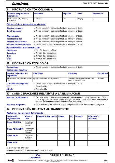 11 INFORMACI N TOXICOL