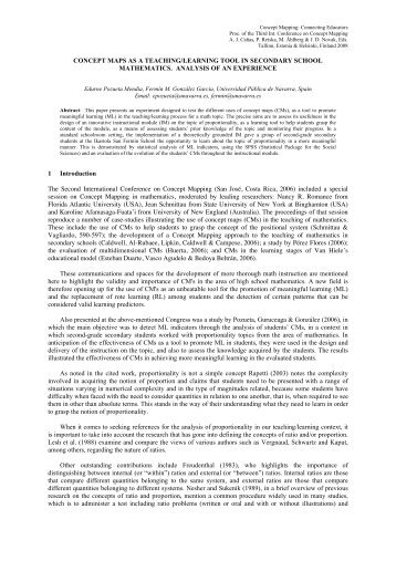 concept maps as a teaching/learning tool in secondary school - CMC