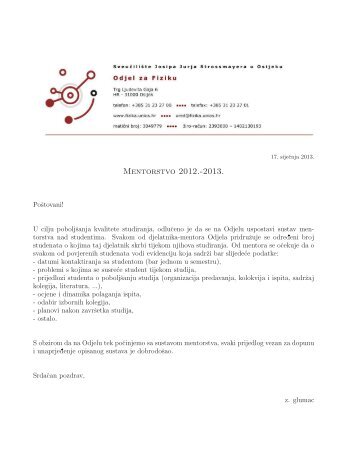 Raspored studenata po mentorstvu - - dokument - 69.6 KB