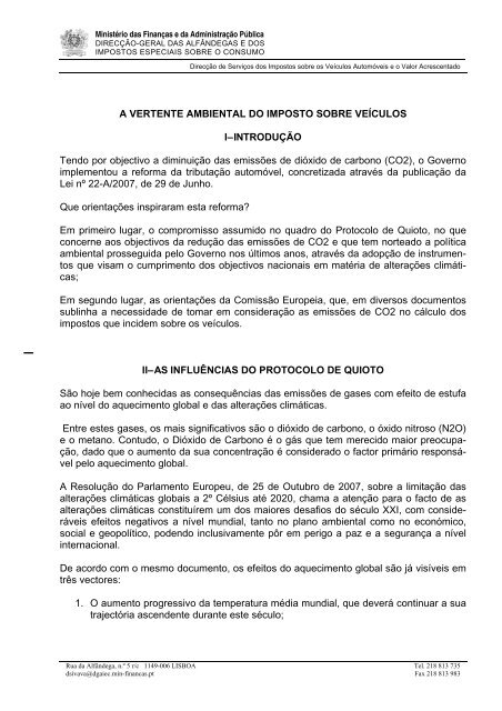 A VERTENTE AMBIENTAL DO IMPOSTO SOBRE VEÃCULOS I ...