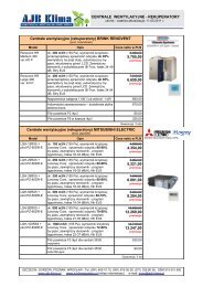 CENTRALE WENTYLACYJNE - REKUPERATORY ... - AJB Klima