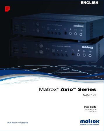 Matrox Avio Series User Guide