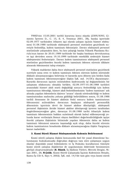 Yargıtayın İş Hukukuna İlişkin Kararlarının Değerlendirilmesi 2001 ...