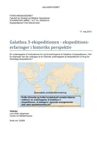 Galathea 3-ekspeditionen - Forsvarsakademiet