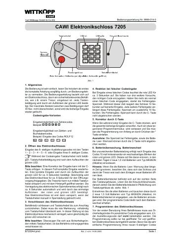 CAWI 7205 D - Tresor