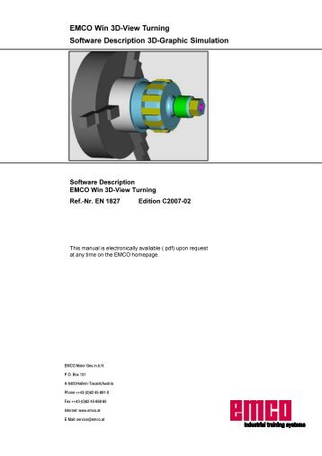 3DView manual turning - Emco Maier GmbH