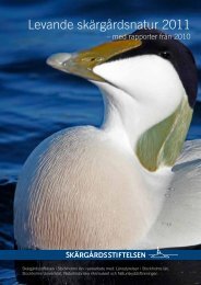 Levande skÃ¤rgÃ¥rdsnatur 2011 - SkÃ¤rgÃ¥rdsstiftelsen