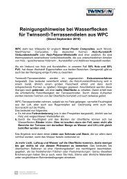 Reinigung - Wartung - Pflege - Wpc-shop.de