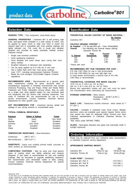 Carboguard 890 Color Chart