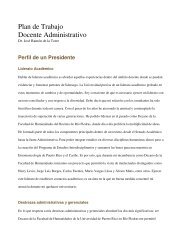 Plan de Trabajo Docente Administrativo - Universidad de Puerto ...