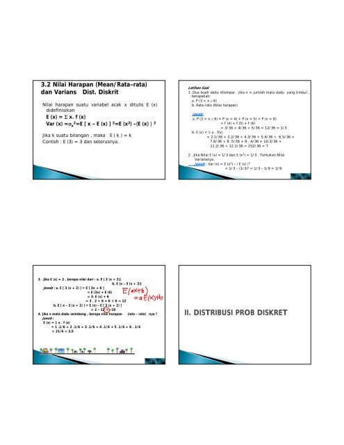 Probabilitas dan distribusi diskret - Blog untuk staff dan dosen d3ti ...